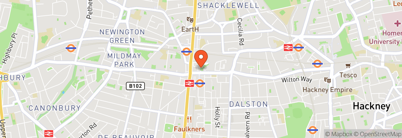 Map of Dalston Eastern Curve Garden