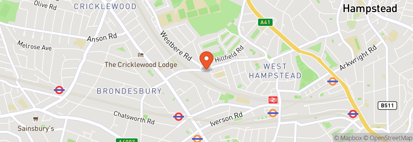 Map of West Hampstead Arts Club