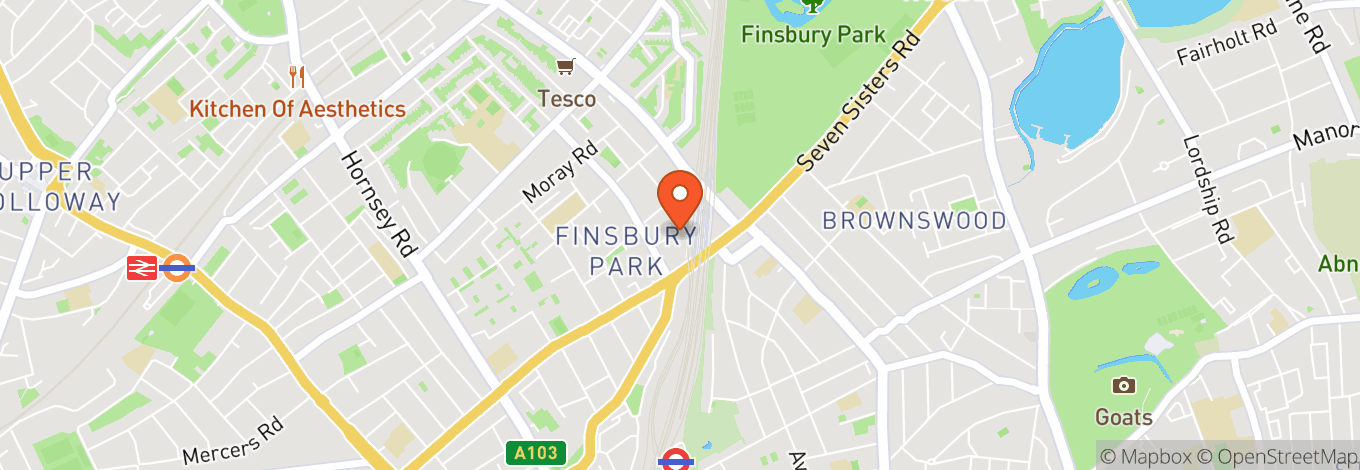 Map of Finsbury Park Picturehouse