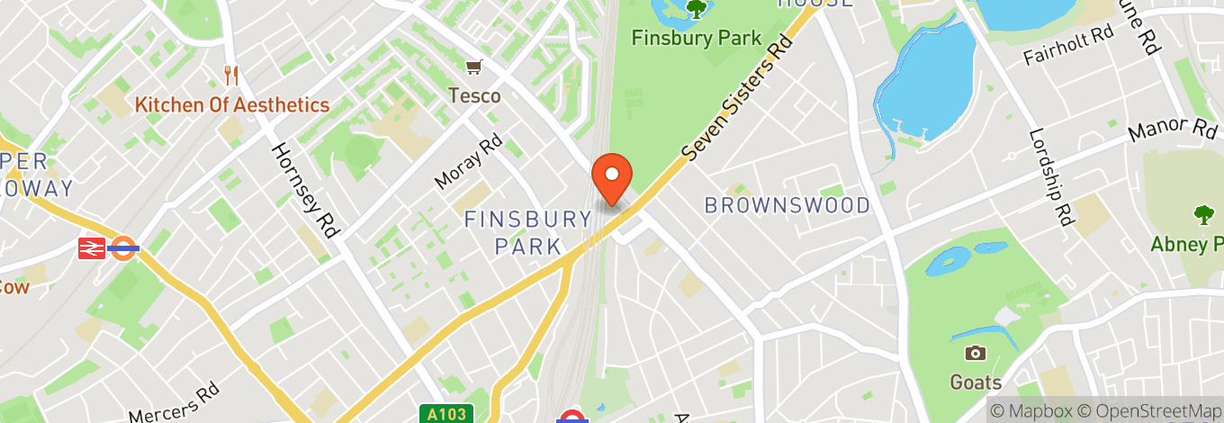 Map of Finsbury Park Station