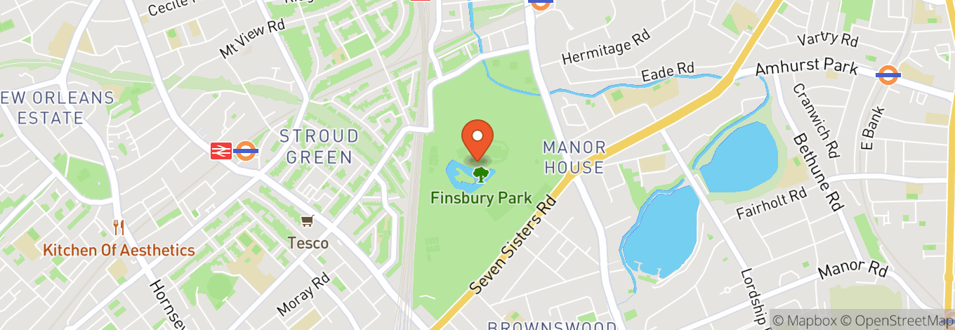 Map of Finsbury Park