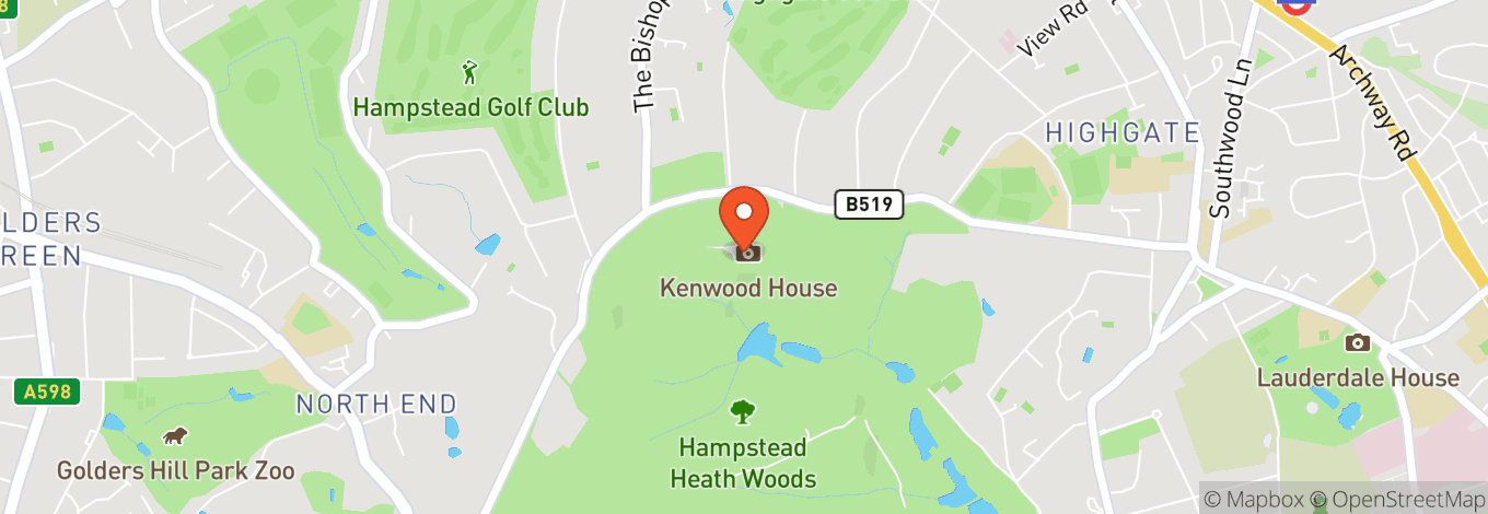 Map of Kenwood House