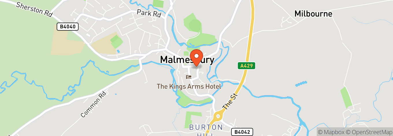 Map of Malmesbury Town Hall