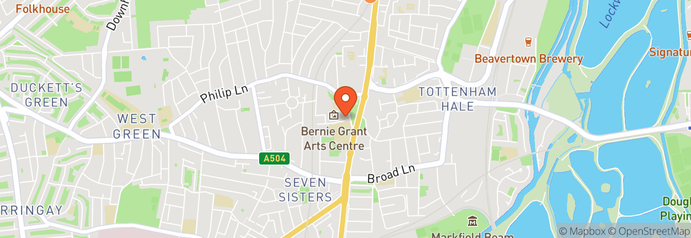 Map of Bernie Grant Arts Centre