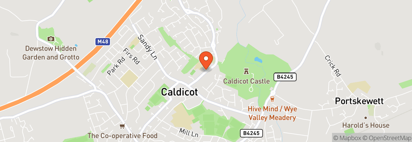 Map of Caldicot Castle