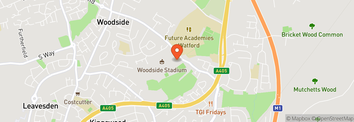 Map of Watford Woodside Leisure Centre