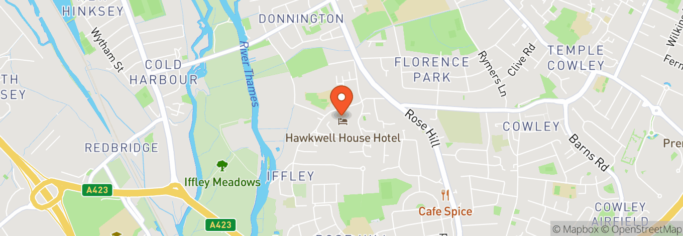 Map of Mercure Oxford Hawkwell House Hotel