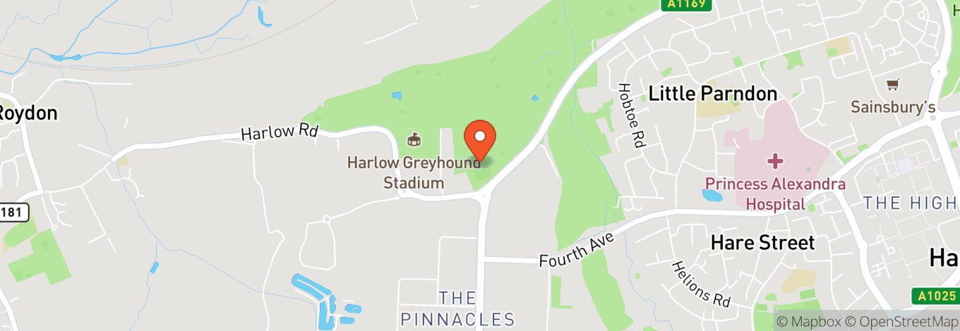 Map of Harlow Town Fc