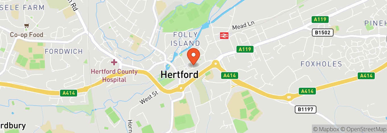 Map of Hertford Corn Exchange