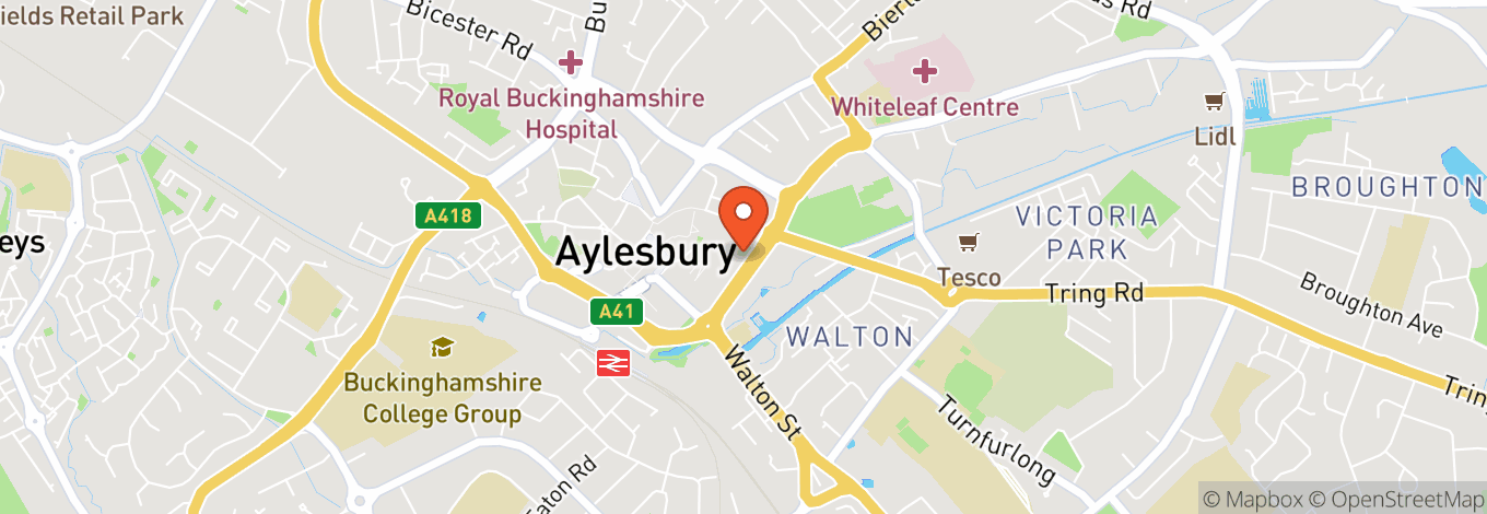 Map of Aylesbury Waterside Theatre