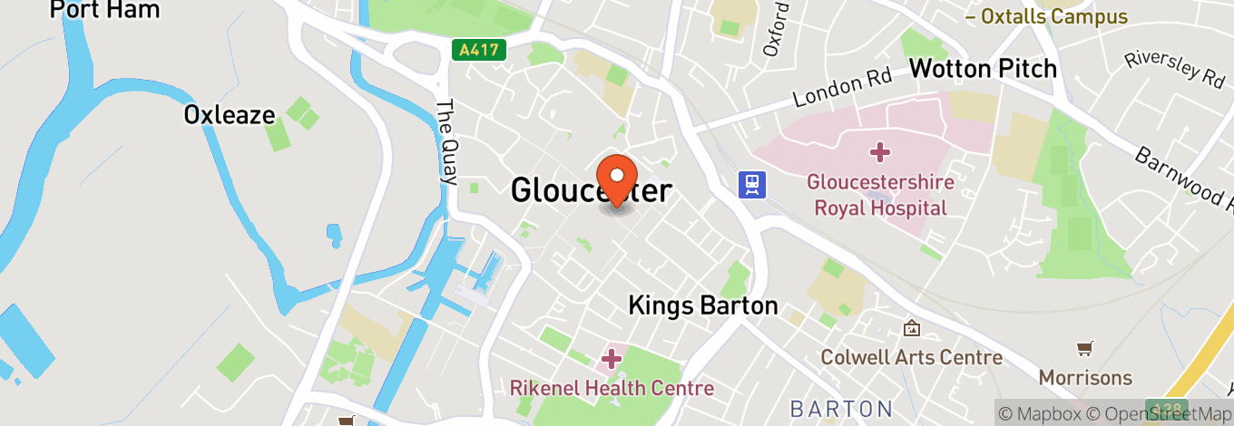 Map of Gloucester Guildhall