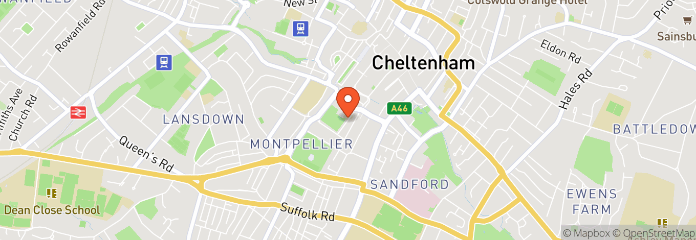 Map of Cheltenham Town Hall