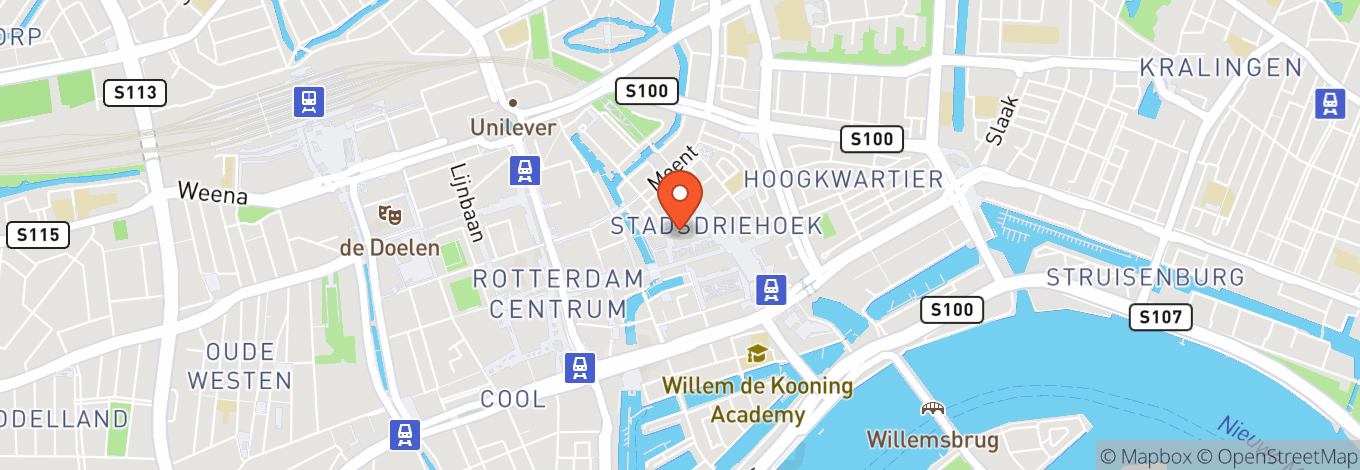 Map of Laurenskerk Rotterdam