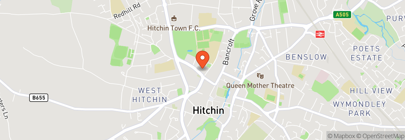 Map of Hitchin Priory