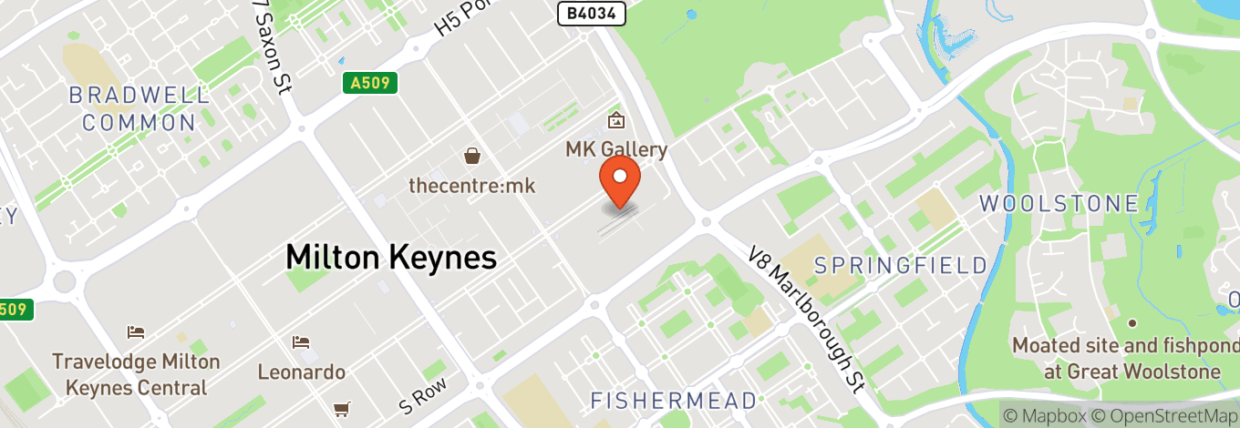 Map of Hollywood Bowl Milton Keynes