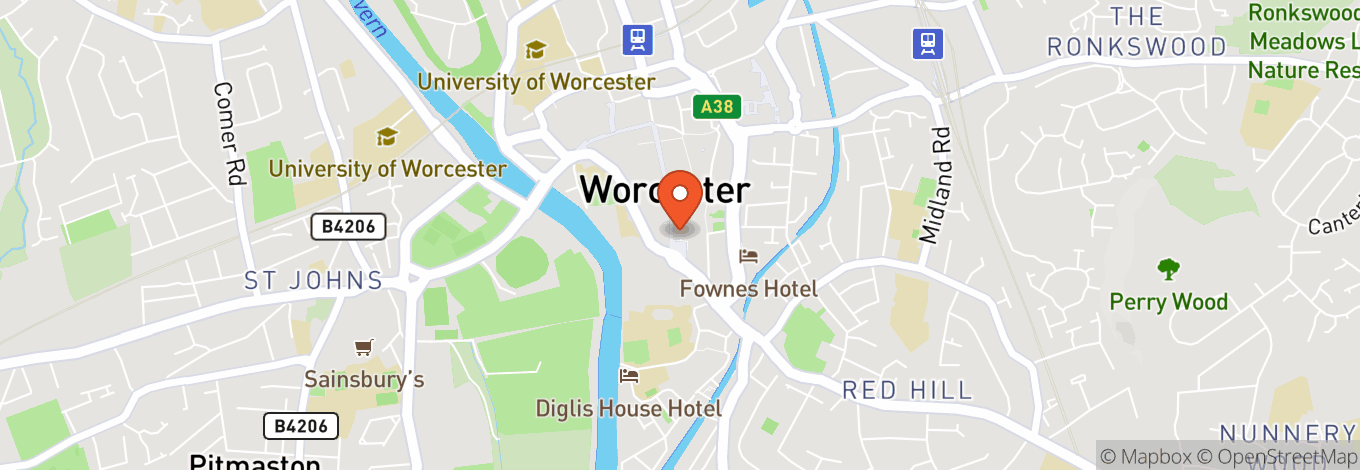 Map of Worcester Cathedral