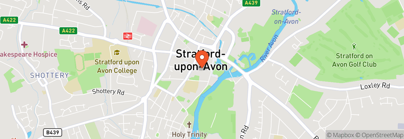 Map of Stratford-Upon-Avon Town Hall
