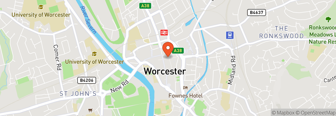 Map of St Swithun's Church, Worcester