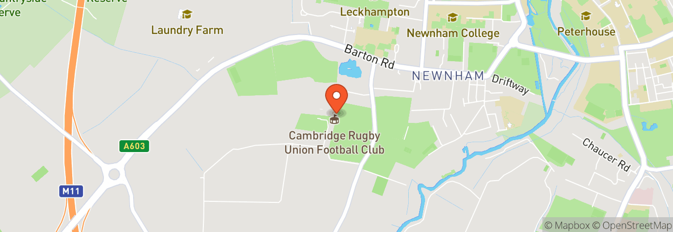 Map of Cambridge Rugby Club