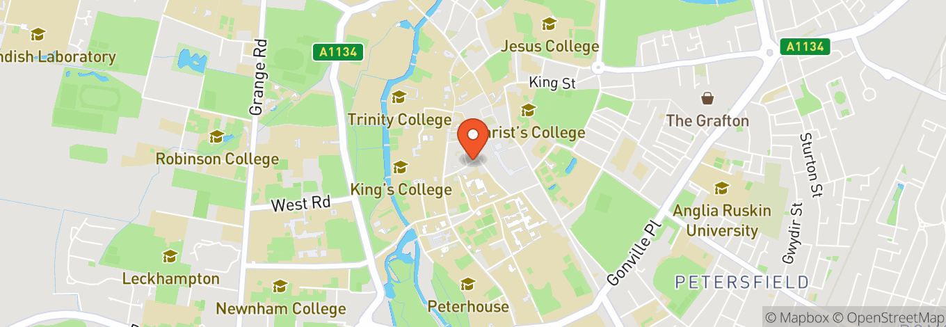 Map of Cambridge Corn Exchange