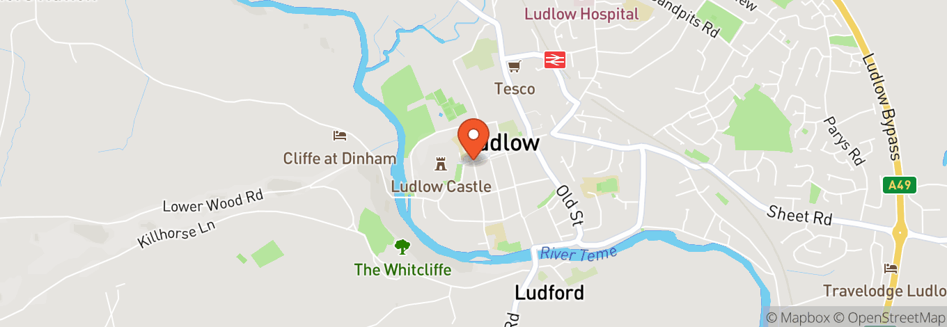 Map of Ludlow Castle