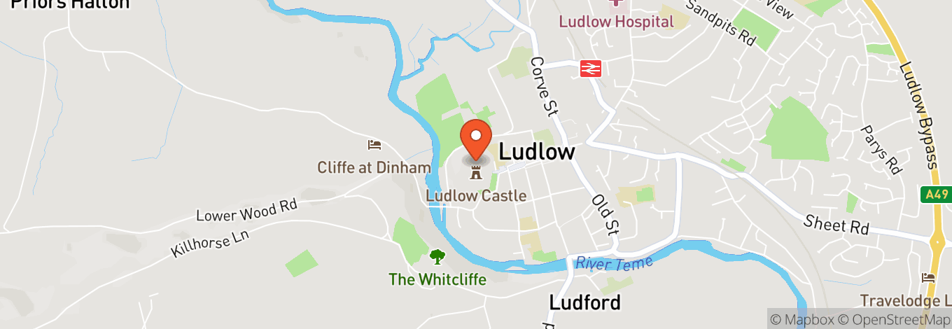 Map of Ludlow Castle