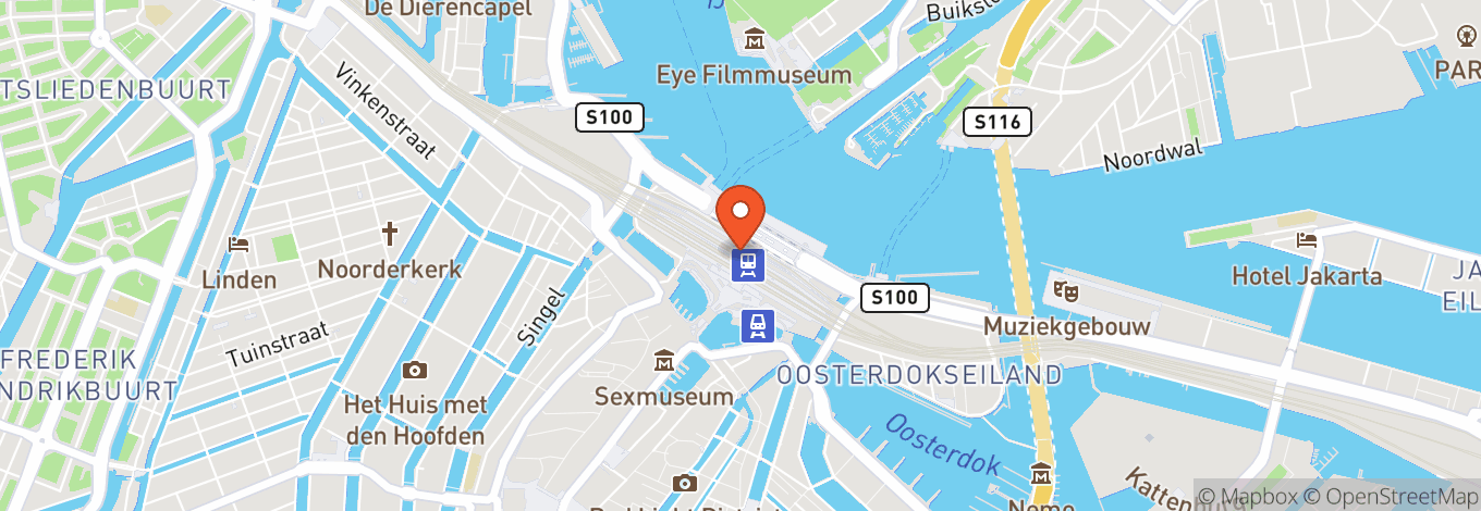 Map of Amsterdam Central Station