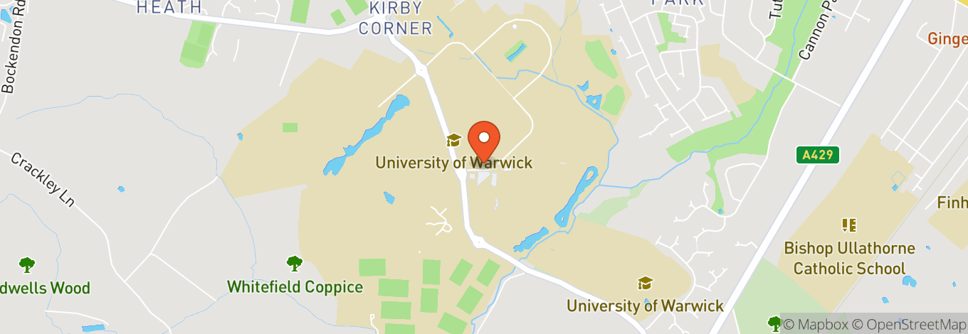 Map of Butterworth Hall, Warwick Arts Centre
