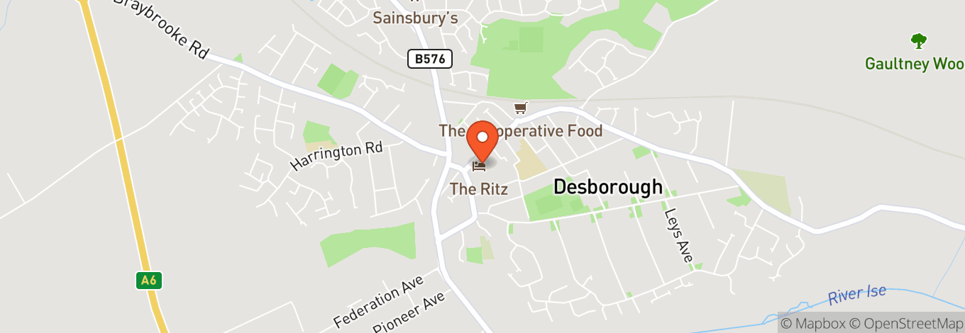 Map of The Ritz Desborough