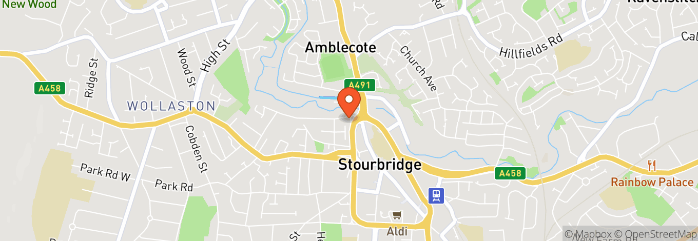 Map of Stourbridge Town Hall Stourbridge