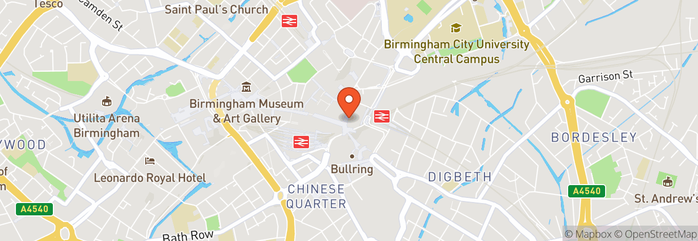 Map of Waterstones Birmingham