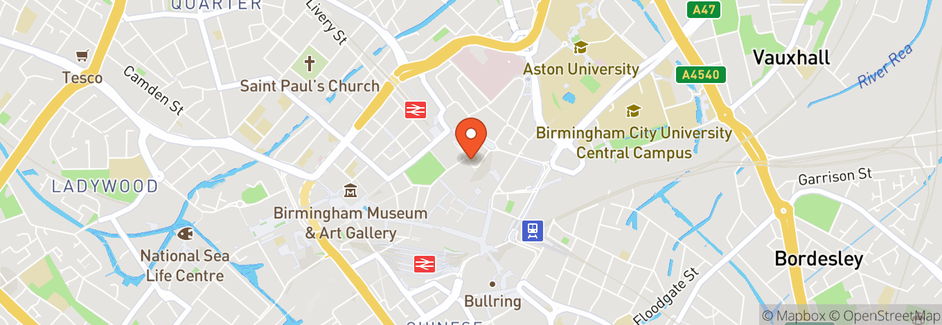 Map of Birmingham Bullring