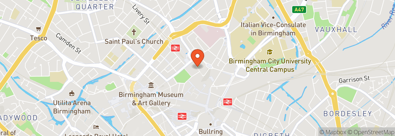 Map of Birmingham City Centre