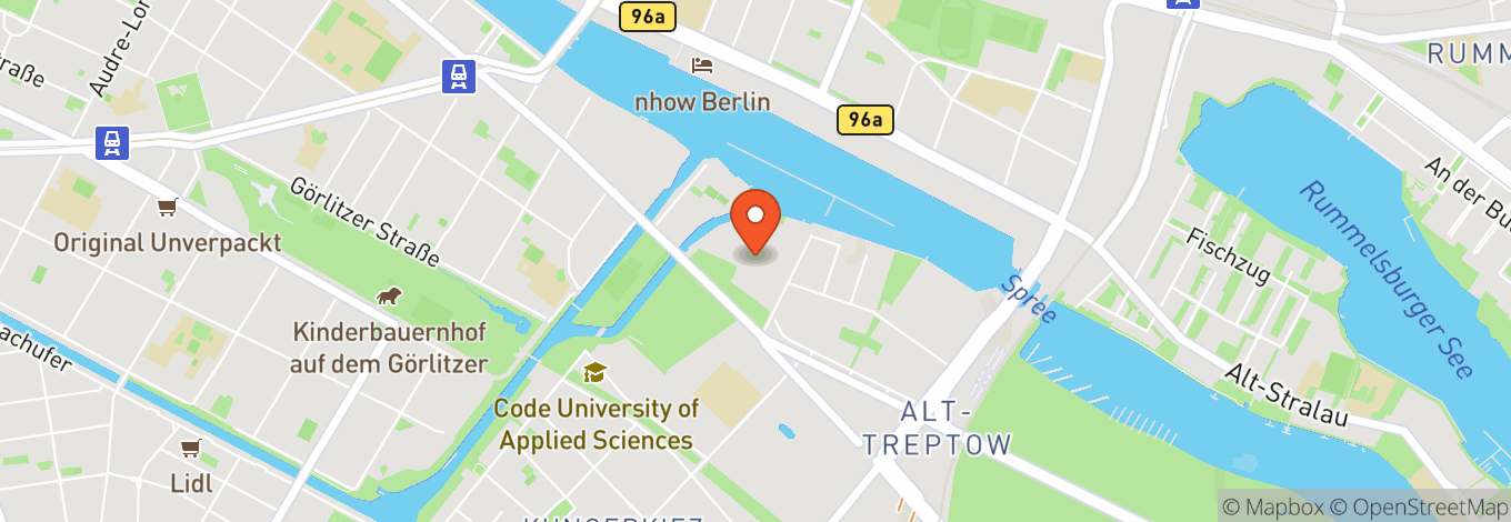 Map of Festsaal Kreuzberg