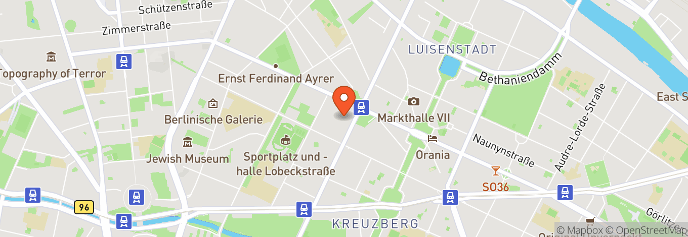 Map of Tak Theater Aufbau Kreuzberg
