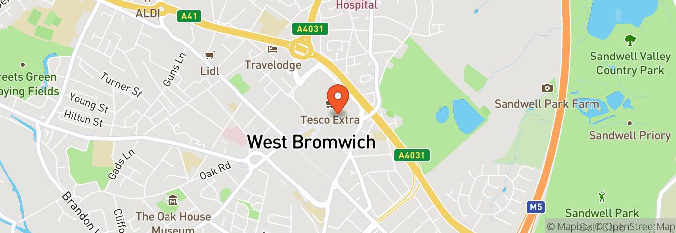 Map of West Bromwich Roller Disco