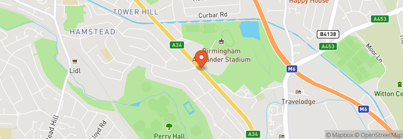 Map of Alexander Stadium