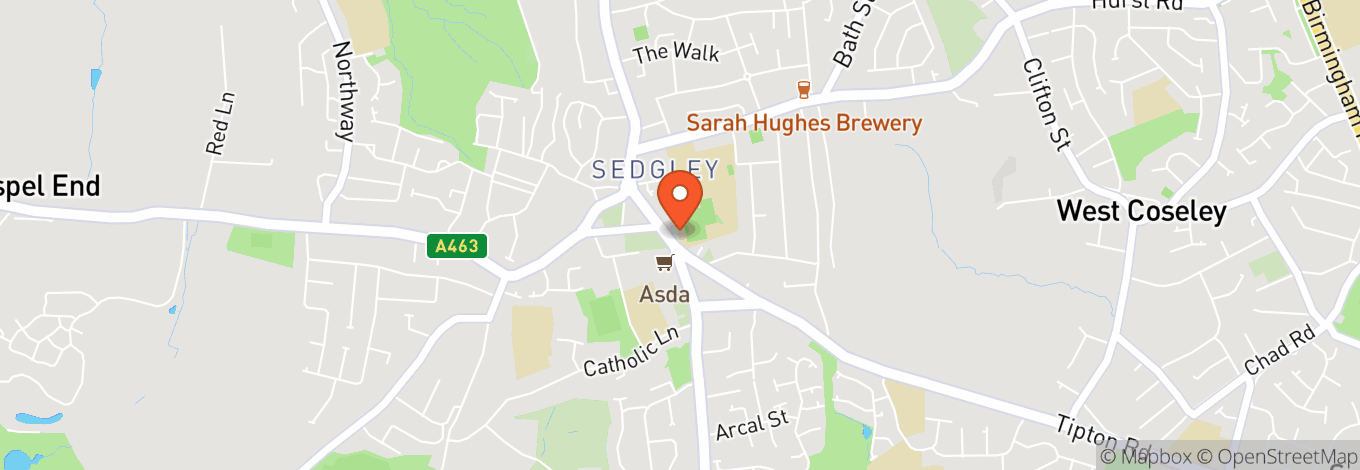 Map of Gornal & Sedgley Labour Club