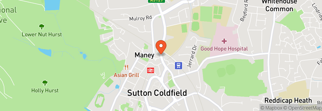 Map of The Royal Sutton Coldfield