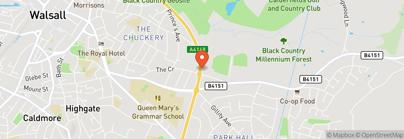 Map of Walsall Arboretum