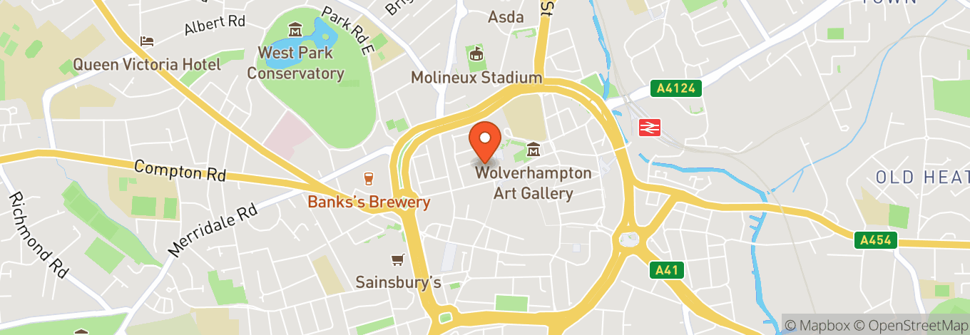 Map of Wolverhampton Great Hall