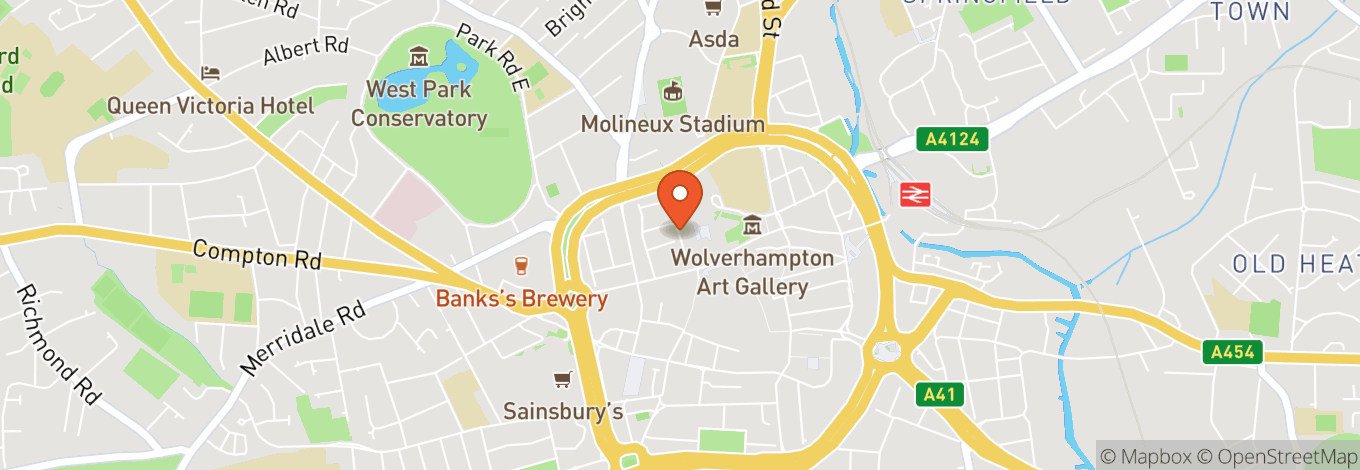 Map of University Of Wolverhampton At The Halls