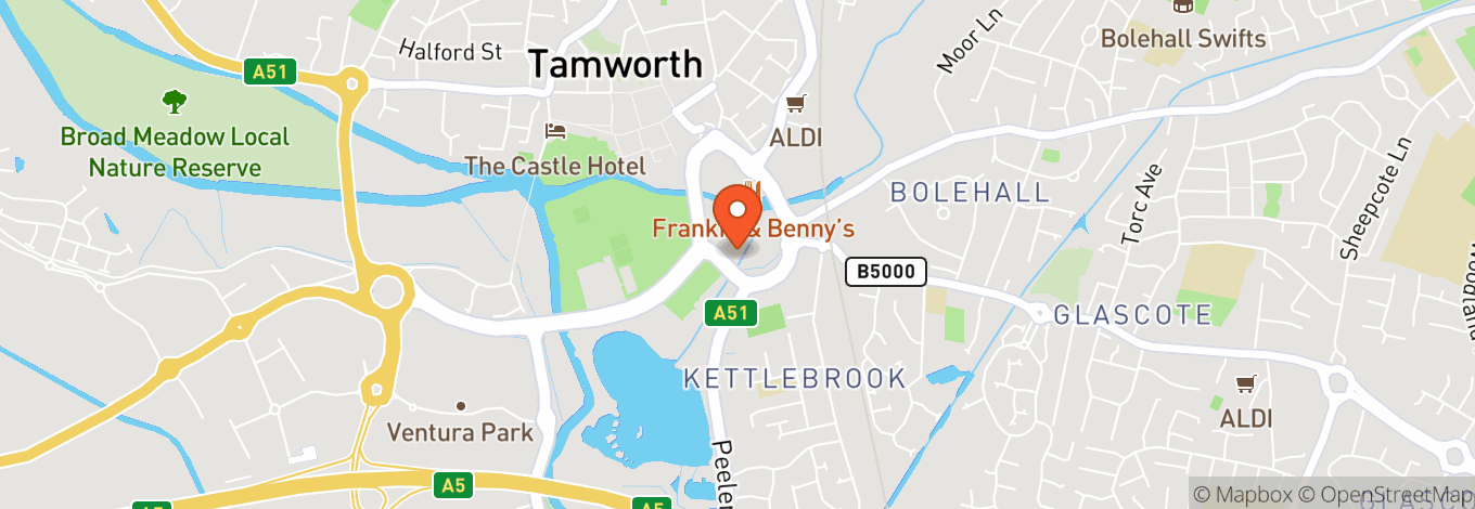 Map of Tamworth Castle