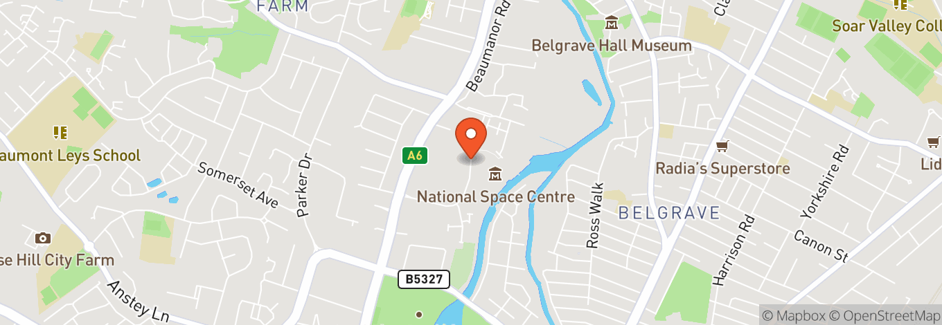 Map of National Space Centre