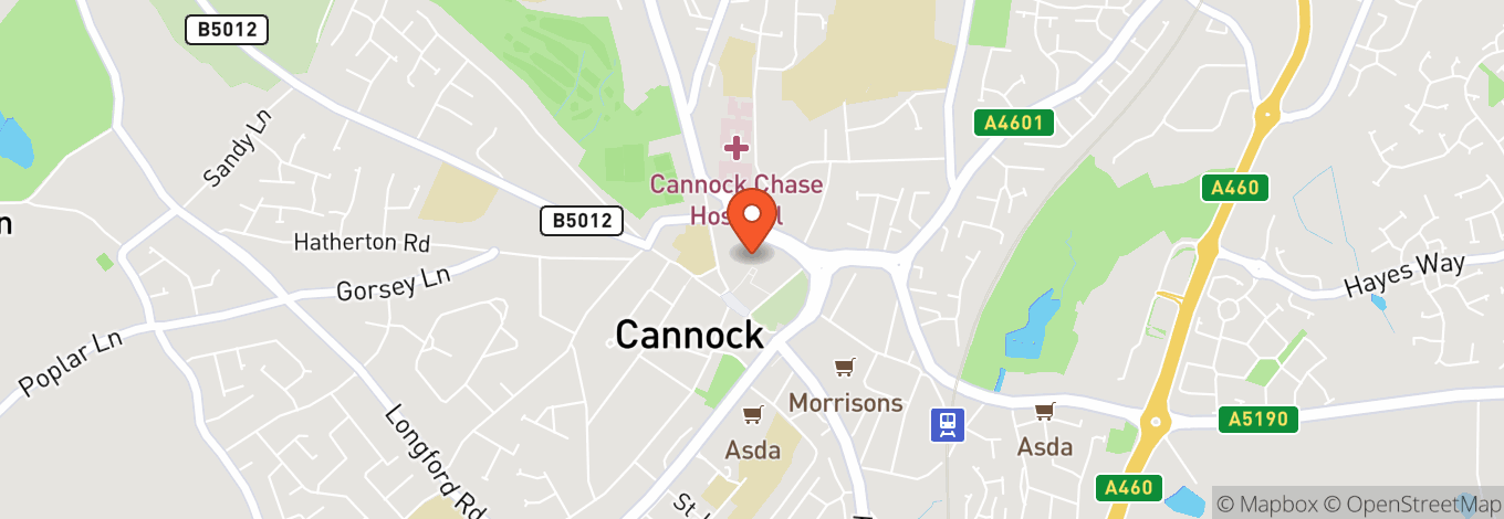 Map of The Prince Of Wales Theatre in Cannock