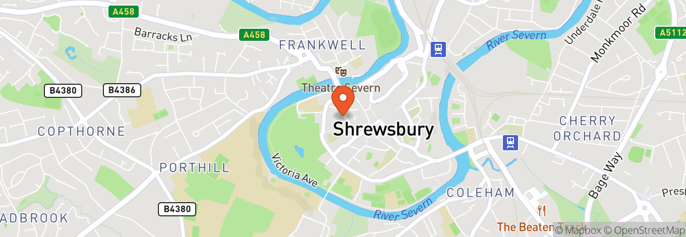Map of Albert's Shed Shrewsbury
