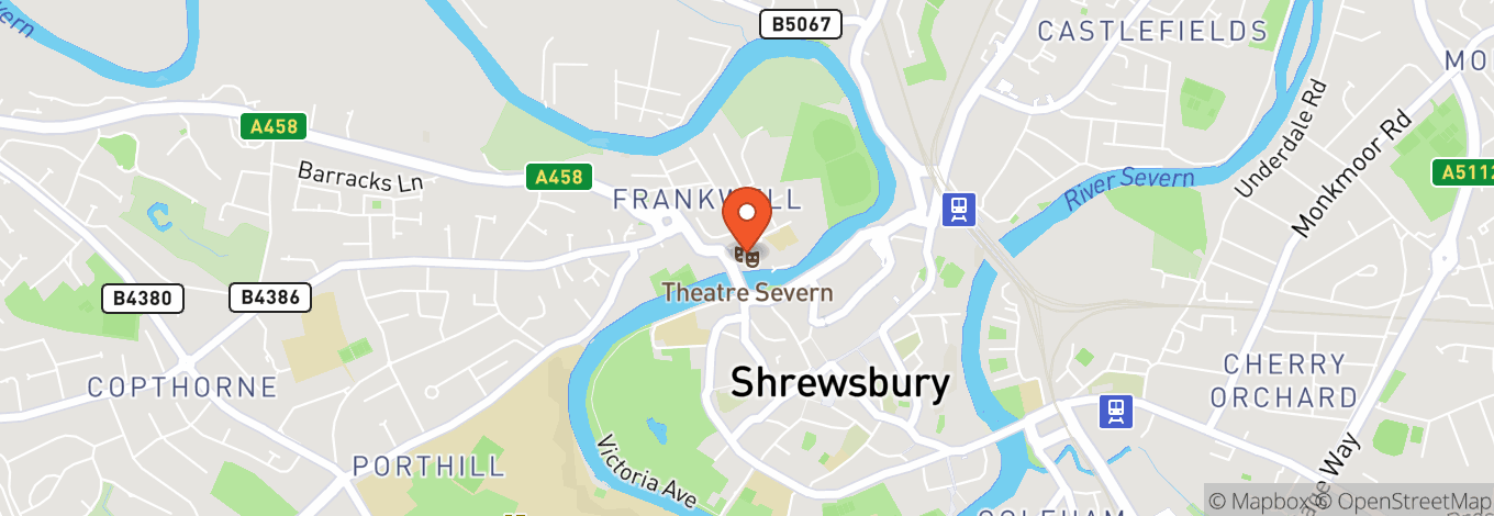 Map of Shrewsbury Theatre Severn