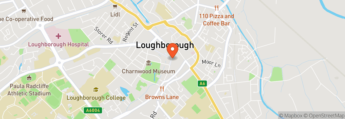 Map of Loughborough Town Hall
