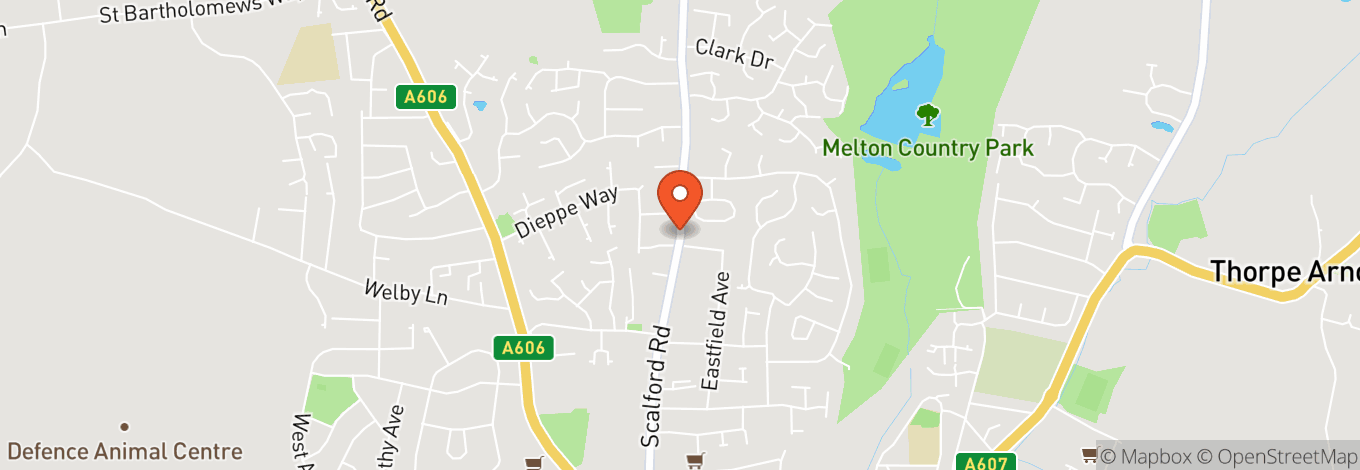 Map of Stockyard Melton Mowbray Market