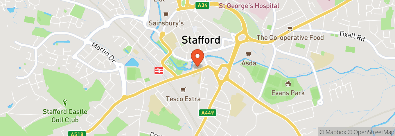 Map of Couture Event Venue & Poptastic Stafford
